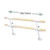 Double Ballet Barre, 100/150 cm Wall-Mounted Ballet Barre for Home, Living Room, Dance Studio, Adults and Children, Stretching (Size: 100 cm, Color: White) view 3