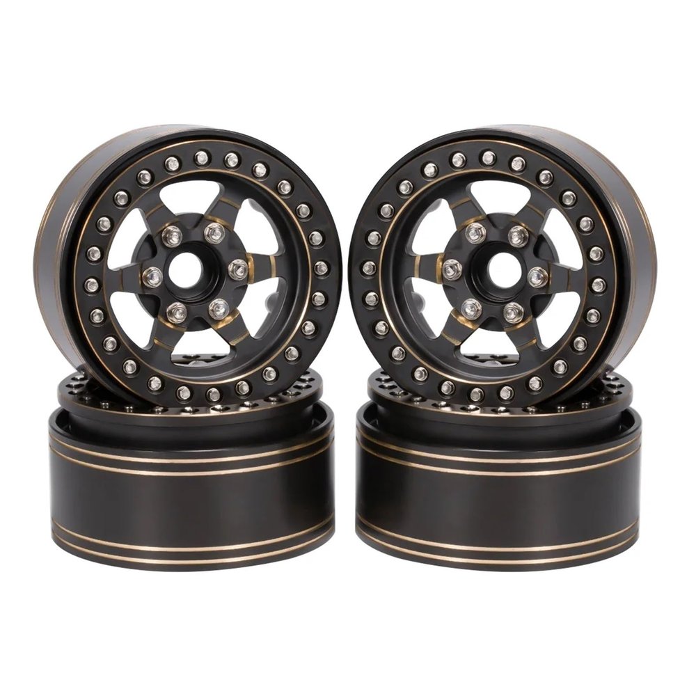 ZIBOXI 239 g/pc 1.9 Beadlock Wheels with Scale Hardware for 1/10 RC Crawler LCG Chassis SCX10 Pro, VS4, VRD Kit, TRX4, D90