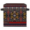VAPOKF Foldable Storage Cube, Fabric Organizer with Handles, Vintage Indian Bohemian Style view 1