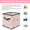 VAPOKF Foldable Fabric Storage Cube with Handles, Rabbit Princess view 3