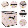 VAPOKF Foldable Fabric Storage Cube with Handles, Rabbit Princess view 4
