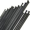 24 Black Stainless Steel Straight-Pull Bicycle Spokes, 14G, 298 mm, with Brass Nipples view 1