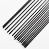 24 Black Stainless Steel Straight-Pull Bicycle Spokes, 14G, 298 mm, with Brass Nipples view 2