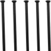 24 Black Stainless Steel Straight-Pull Bicycle Spokes, 14G, 298 mm, with Brass Nipples view 3