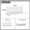 Sezanrpt 9-Inch White Acrylic Floating Shelves, 2-Pack view 2