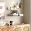 Sezanrpt 9-Inch White Acrylic Floating Shelves, 2-Pack view 3