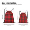 Drawstring Backpack String Bag Fraser Hunting Ancient Tartan Sackpack for S view 2