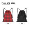 Drawstring Backpack String Bag Fraser Hunting Ancient Tartan Sackpack for S view 3