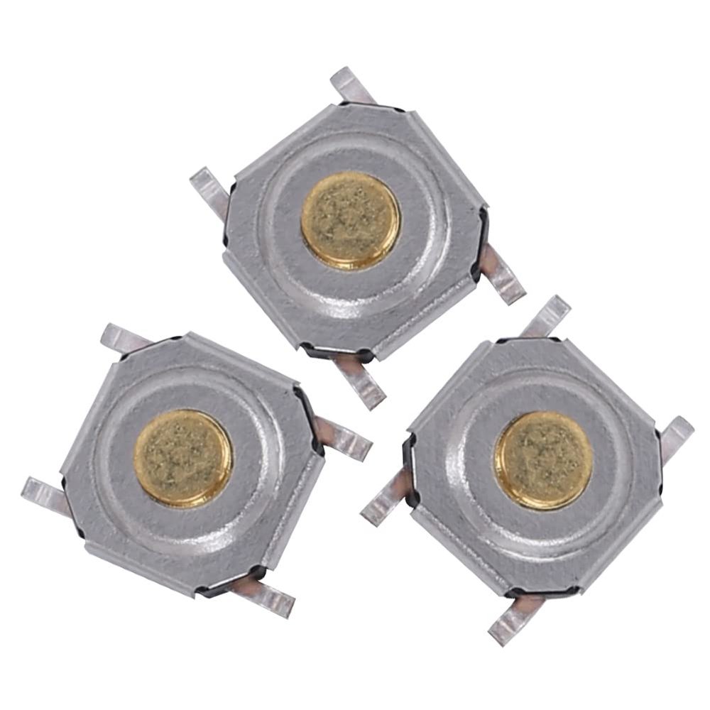 BKGWCSOR Tactile Push Buttons, Waterproof SMD Mini Switches, 200-Pack, 4 x 4 x 1.5 mm, Light Brass