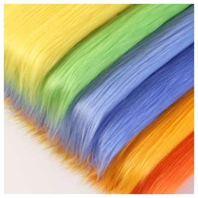 9 cm Long-Pile Plush Faux Fur Fabric, Soft and Smooth Imitation Fur Material for Gnome Beards or Hair, Christmas Decorations, Theater Productions (Color: Ta