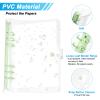 PATIKIL A6 Clear Binder Cover, Soft PVC Loose-Leaf Binder with Snap Closure and 6 Green Rings view 3