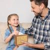 Cash Savings Box, Wooden Money-Saving Box with Savings Goal and Number Tracker for Adults and Children, Light Brown, $500 view 2