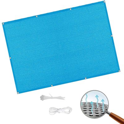 Rectangular Shade Sail with Eyelets, 3 x 8.5 m, Blue