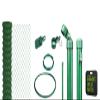 Alberts 697068 Chain-Link Fence Complete Set, for Concrete Installation, with Knee Pad, Green, 125 cm H x 15 m L view 1