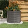 Homgoday Gray Metal Raised Garden Bed Planter, Powder-Coated Steel, 80 x 80 x 68 cm view 1