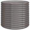 Homgoday Gray Metal Raised Garden Bed Planter, Powder-Coated Steel, 80 x 80 x 68 cm view 2