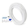 Water Hose, 1/4-Inch Transparent PVC Tube with Quick Connector for RO Purifiers, Garden Filters, Aquariums and Fuel view 1