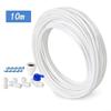 Water Hose, 1/4-Inch Transparent PVC Tube with Quick Connector for RO Purifiers, Garden Filters, Aquariums and Fuel view 2