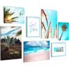 Novart Ocean Wall Art - Ready to Hang - Paradise Beach for Living Room or Bedroom - 7 Modern Mood Prints - N019672a view 1