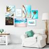 Novart Ocean Wall Art - Ready to Hang - Paradise Beach for Living Room or Bedroom - 7 Modern Mood Prints - N019672a view 2