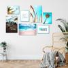 Novart Ocean Wall Art - Ready to Hang - Paradise Beach for Living Room or Bedroom - 7 Modern Mood Prints - N019672a view 3