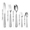 5-Piece Wheat-Ear Stainless Steel Flatware Set, Silver view 3