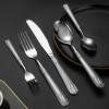 5-Piece Wheat-Ear Stainless Steel Flatware Set, Silver view 4