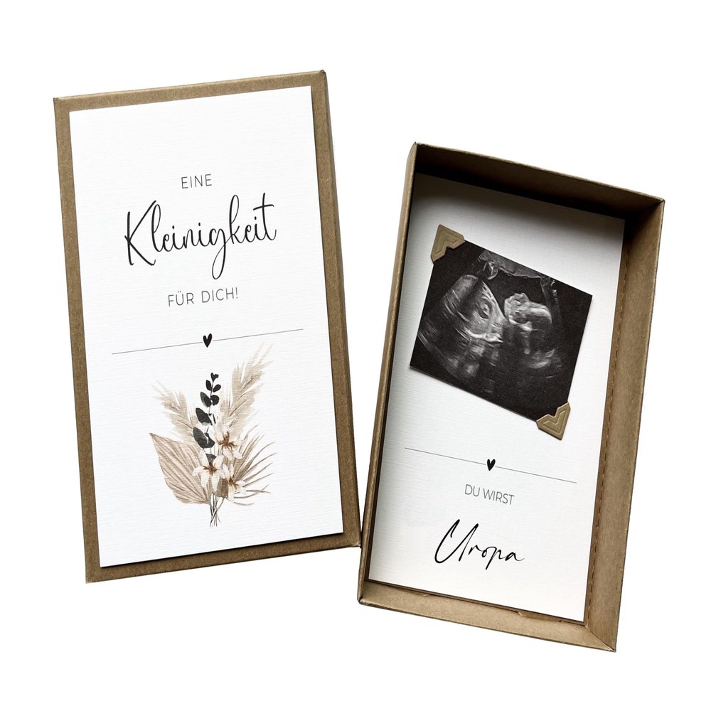 Pregnancy Announcement Gift Box | You’re Going to Be Grandma & Grandpa, Aunt, or Great-Grandpa (Boho)