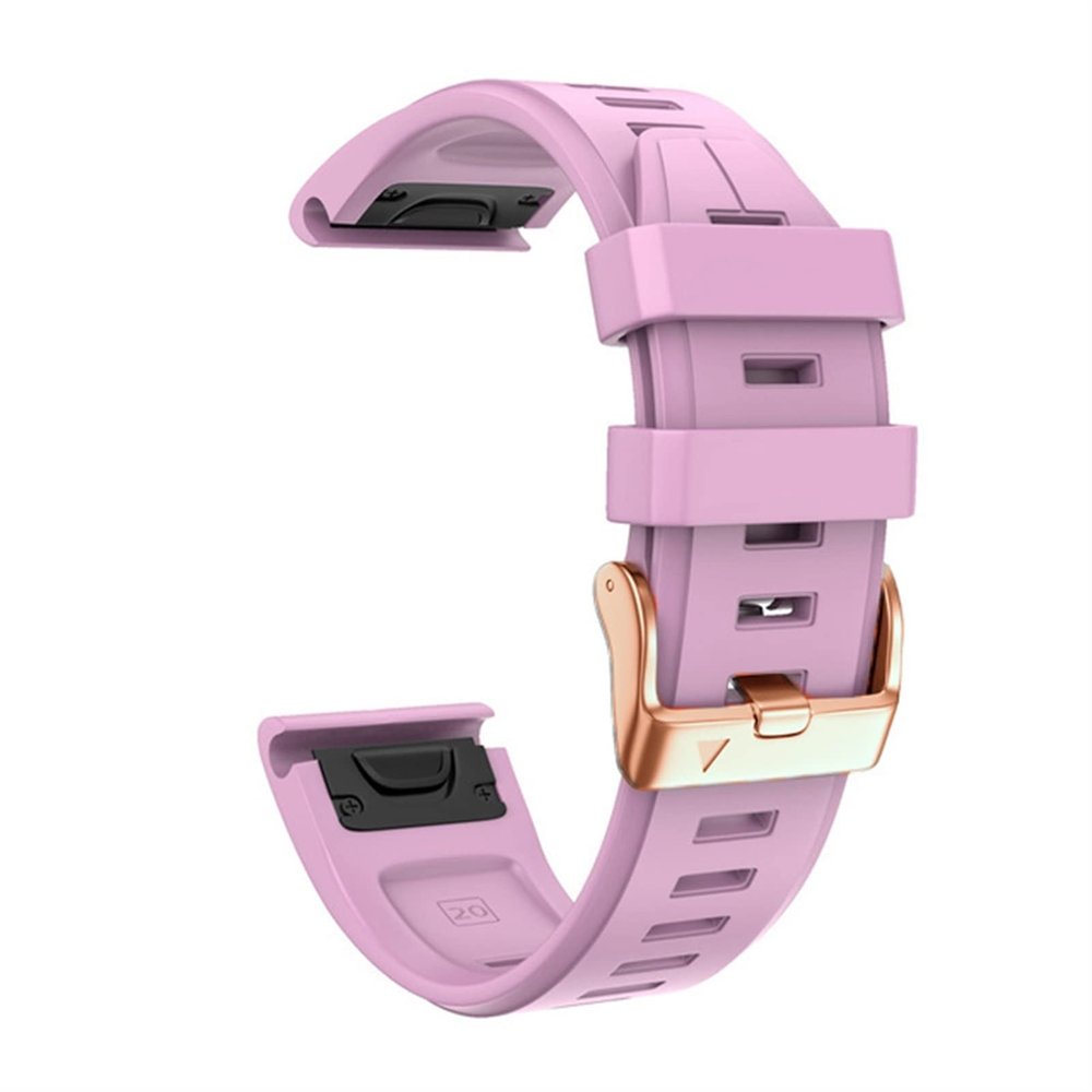 KDEGK 20 mm Silicone Replacement Band for Fenix 5S/6S/7S, Pink