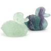 Hand-Carved Natural Stone Swan Figurine, Purple Fluorite, 56 × 56 mm view 2