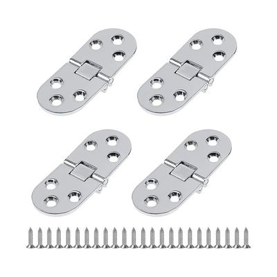 4-Piece Zinc Alloy Folding Flap Hinge and Screw Set