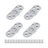 4-Piece Zinc Alloy Folding Flap Hinge and Screw Set view 1