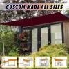 Waterproof Shade Sail 5 x 5.5 m, Rectangular Premium Polyester, 98% UV Protection, Burgundy view 2