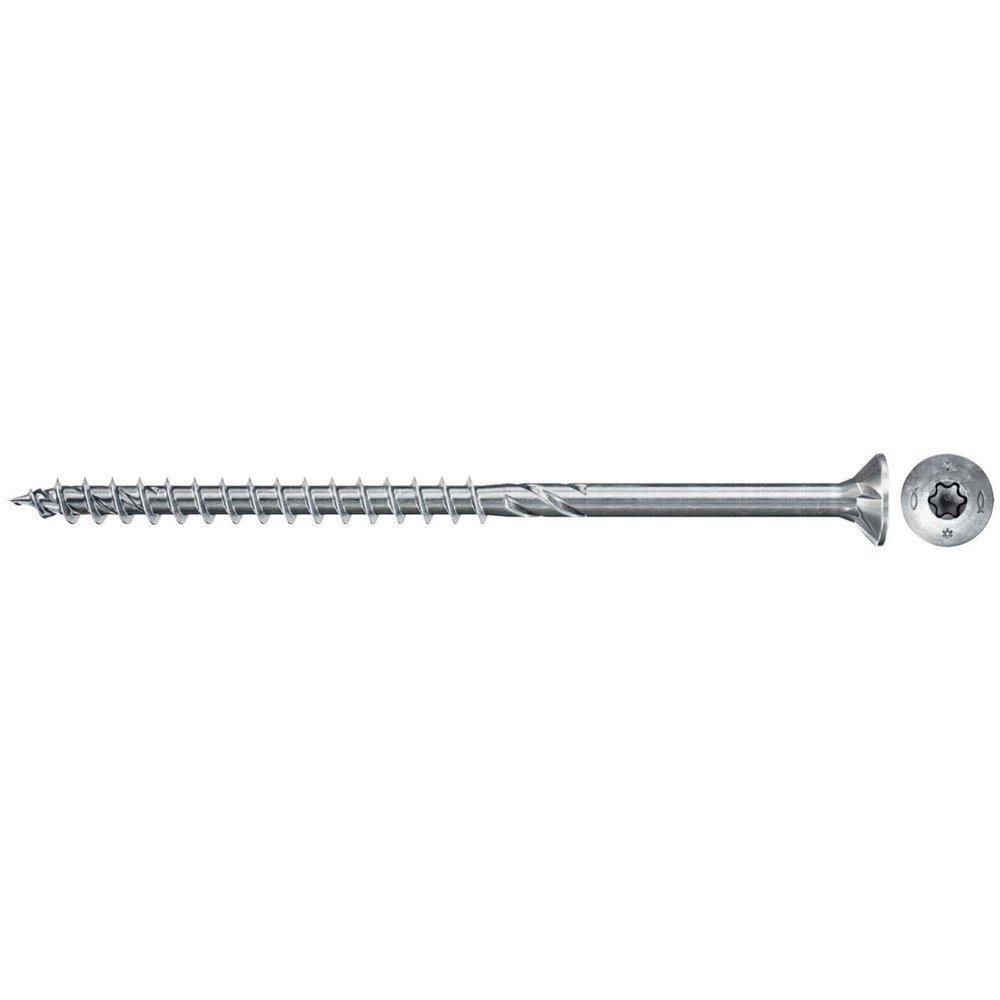 Fischer 500x PowerFast II FPF II CTP 3.5 x 50 mm BC Chipboard Screws, Countersunk Head, TX20, Partial Thread, Blue-Passivated Electro-Galvanized - 670126