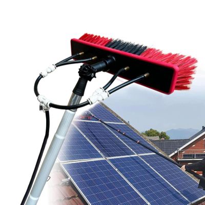 Water-Fed Window Cleaning Pole with Squeegee, 20-ft Brush, 6 m System