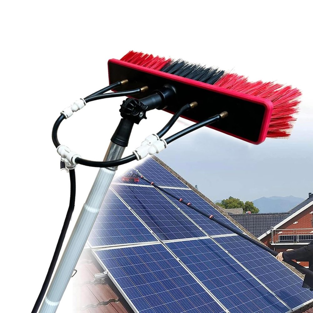 Water-Fed Window Cleaning Pole with Squeegee, 20-ft Brush, 6 m System