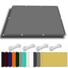 Waterproof Rectangular Sun Shade Sail 2.4 x 7 m, Light Gray view 1