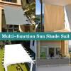 Waterproof Rectangular Sun Shade Sail 2.4 x 7 m, Light Gray view 2