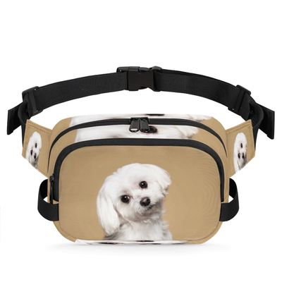 Maltese Dog Belt Bag, Cute XL Waist Pack