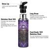 Linnyio Purple Abstract Horoscope Insulated Stainless Steel Water Bottle, Leakproof, BPA-Free, 1,000/600 mL view 3
