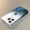 KIHAUV Transparent Gradient Wave Case with Lens Protection for iPhone 13 view 2