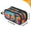 Watercolor Cute Ostrich Art Pencil Case for Boys and Girls view 3