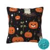 2 Orange Outdoor Pillow Covers, Weather-Resistant, 40 x 40 cm, Pumpkin Design view 1