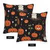 2 Orange Outdoor Pillow Covers, Weather-Resistant, 40 x 40 cm, Pumpkin Design view 2
