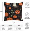 2 Orange Outdoor Pillow Covers, Weather-Resistant, 40 x 40 cm, Pumpkin Design view 3