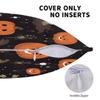 2 Orange Outdoor Pillow Covers, Weather-Resistant, 40 x 40 cm, Pumpkin Design view 4