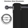 FicaRico Outdoor Curtain, Waterproof, Black, 264 x 245 cm view 4