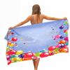 Treer Balloon Pattern Microfiber Beach Towel, XXL, 180 x 80 cm, Blue view 1