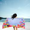 Treer Balloon Pattern Microfiber Beach Towel, XXL, 180 x 80 cm, Blue view 2