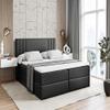 ALTDECOR IDRIKO Box-Spring Bed with H4 Mattress, 55 x 79 in, Black view 1